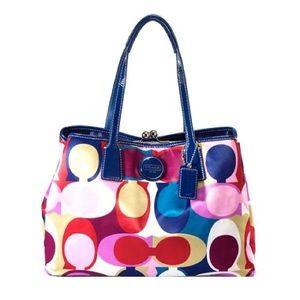 Coach scarf print handbag